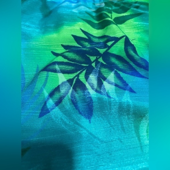 NWT Athena One Piece Tropical Blue & Green Foliage Pattern Swimsuit Size 10 - Picture 7 of 16